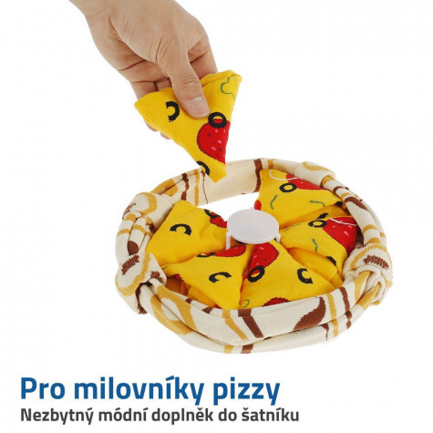 Sada 4 párů ponožek - pizza - vel. uni ~ 2