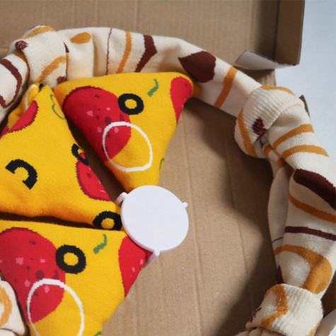 Sada 4 párů ponožek - pizza - vel. uni ~ 3