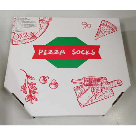 Sada 4 párů ponožek - pizza - vel. uni