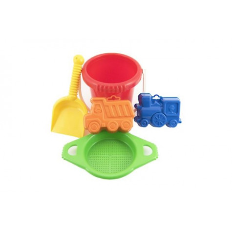 Lori Kbelík sítko lopatka 2 bábovky plast v síťce 12m+ ~ 2