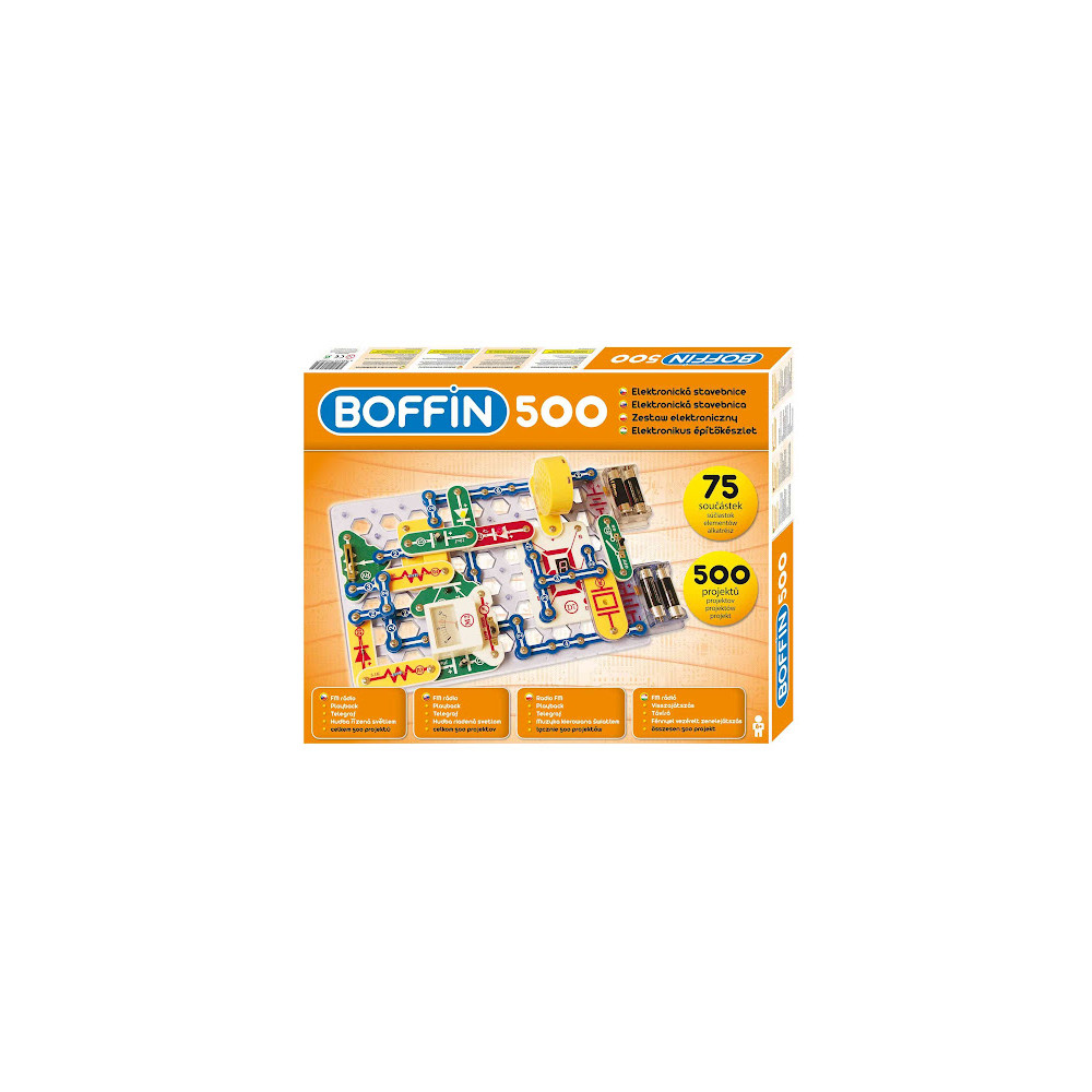 Stavebnice Boffin 500 elektronická 500 projektů na baterie 75ks