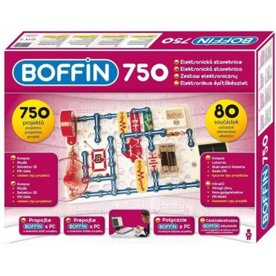 Stavebnice Boffin 750 elektronická 750 projektů na baterie 80ks