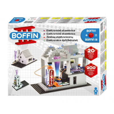 Stavebnice Boffin II. + kostky elektronická 20 projektů na baterie 200ks