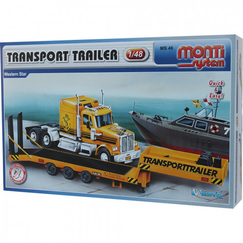 Stavebnice Monti System 46 Transport Trailer Western Star 1:48