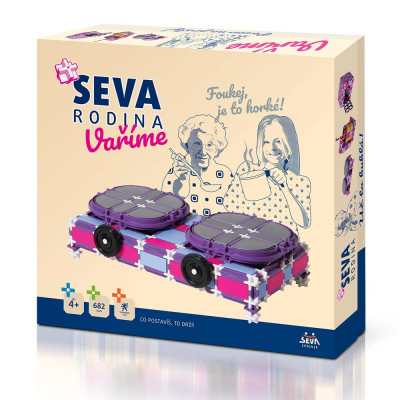 Stavebnice Seva Rodina Vaříme vařič+robot+mikrovlnná trouba 682 dílků v krabici