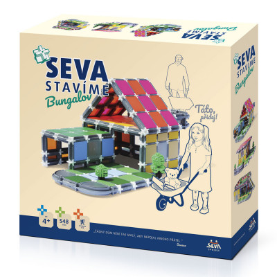 Stavebnice Seva Stavíme Bungalov 548 dílků v krabici