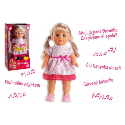 Teddies Panenka Barunka chodící a česky zpívající 42cm na baterie se zvukem