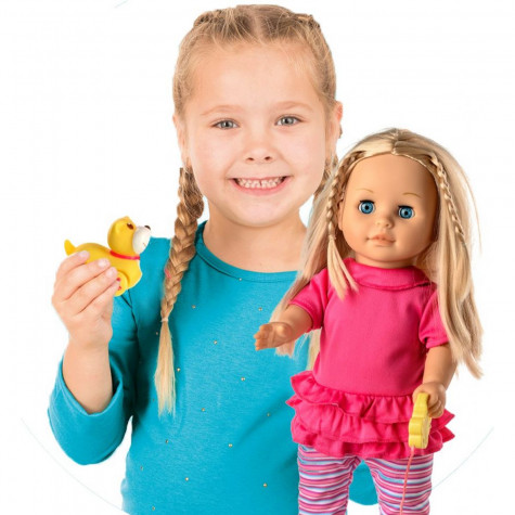 Teddies Panenka Sofinka s pejskem chodící a česky mluvící 42cm na baterie se zvukem ~ 4