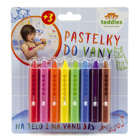 Teddies Pastelky do vany i na tělo 8 ks