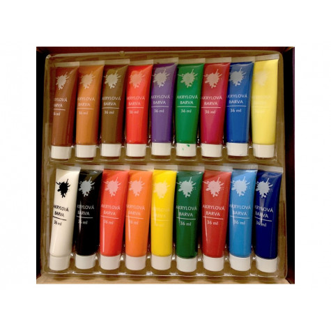 Akrylové barvy 18x36ml v krabičce ~ 2