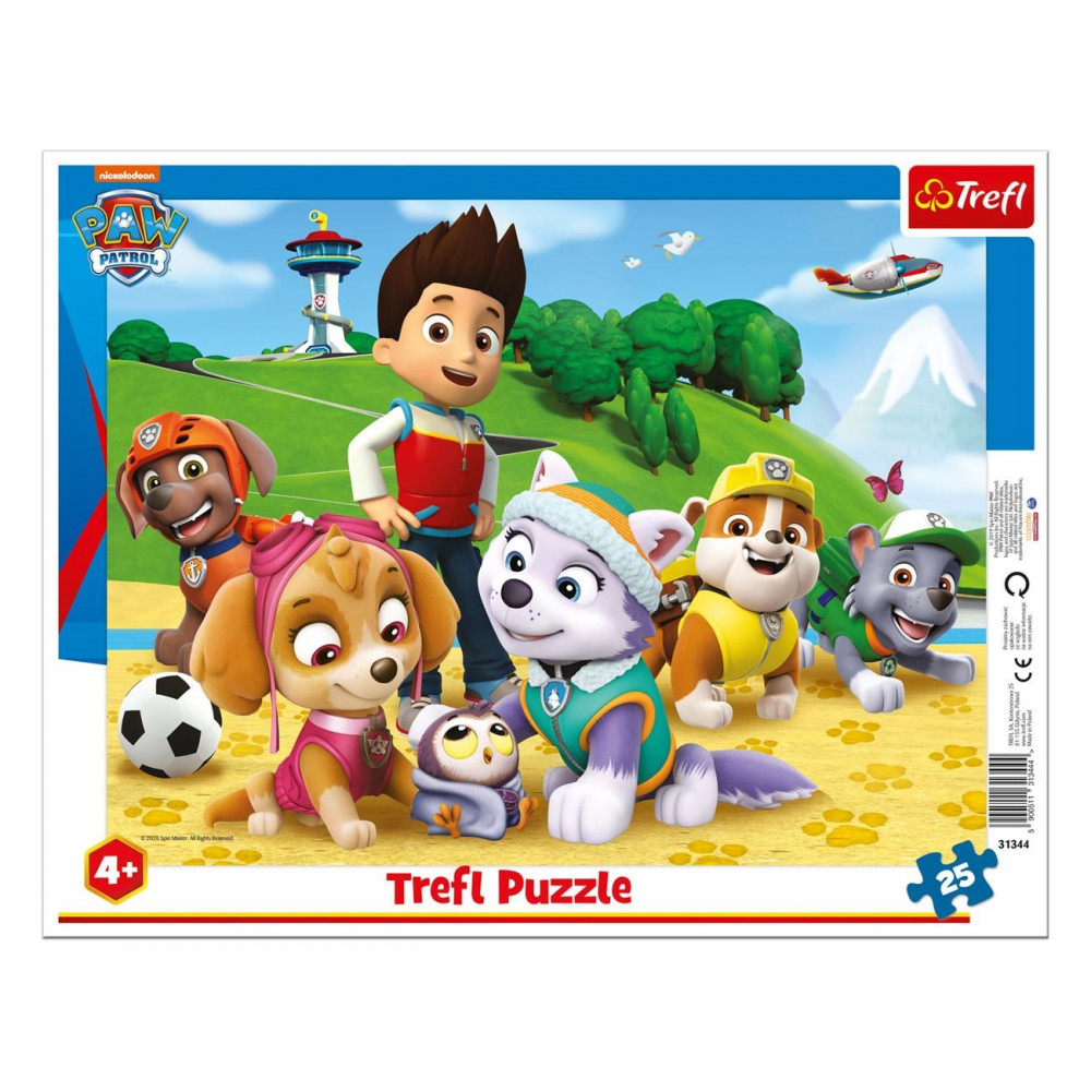 Trefl Puzzle deskové Paw Patrol/Tlapková patrola na stopě 25 dílků