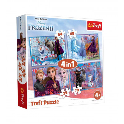 Trefl Puzzle 4v1 Ledové království II/Frozen II 35, 48, 54, 70 dílků