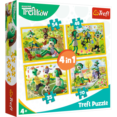 Trefl Puzzle 4v1 Rodina Treflíků 35, 48, 54, 70 dílků