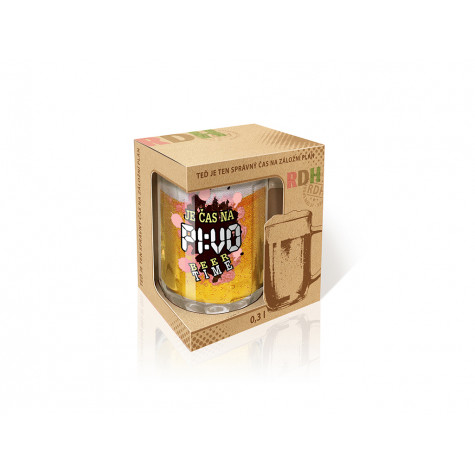 Nekupto Dárková sklenice na pivo 0,3l - Je čas na pivo ~ 2