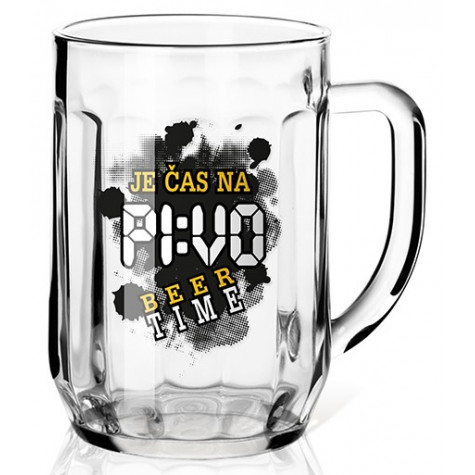 Nekupto Dárková sklenice na pivo 0,5l - Je čas na pivo ~ 1