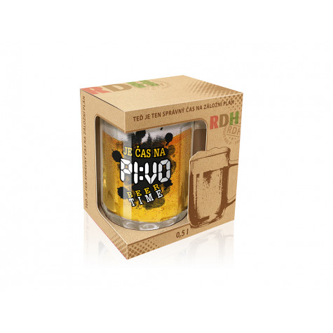 Nekupto Dárková sklenice na pivo 0,5l - Je čas na pivo ~ 2