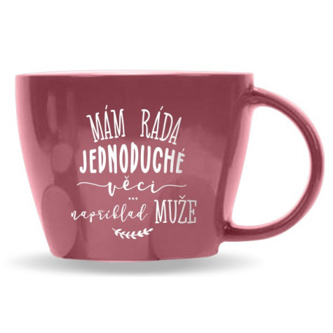 Nekupto Velký hrnek XXL - Mám ráda jednoduché věci ~ 1