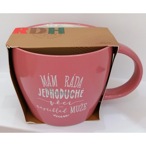 Nekupto Velký hrnek XXL - Mám ráda jednoduché věci ~ 2