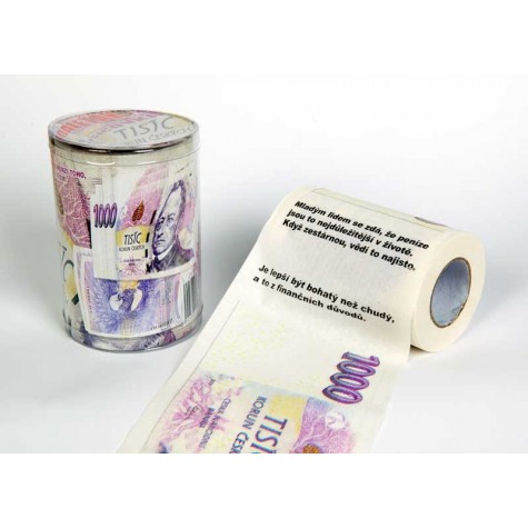 Toaletní papír - tisícovka 1000 Kč ~ 2