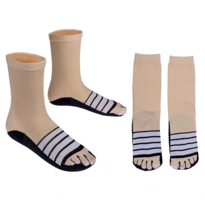 Vtipné ponožky - Sandály - černé - vel. uni