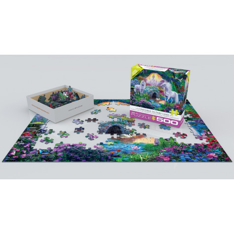 EUROGRAPHICS Puzzle Jednorožci v pohádkové říši XL 500 dílků ~ 3