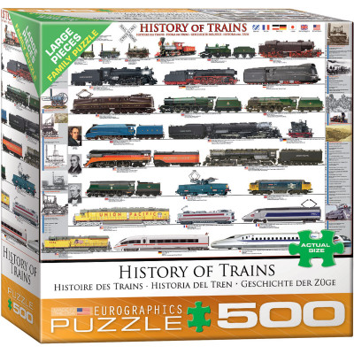 EUROGRAPHICS Puzzle Historie vlaků XL 500 dílků