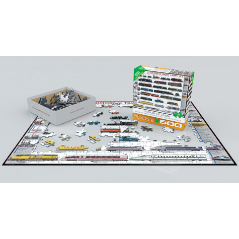 EUROGRAPHICS Puzzle Historie vlaků XL 500 dílků ~ 3