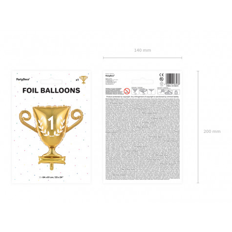 Fóliový balónek - Zlatý pohár