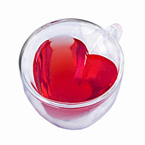 Skleněný hrnek - srdíčko ~ 3