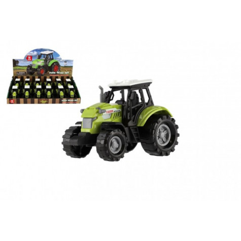 Traktor plast 11cm na baterie na volný chod se světlem a zvukem ~ 2