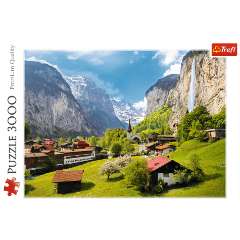 TREFL Puzzle Lauterbrunnen, Švýcarsko 3000 dílků ~ 3