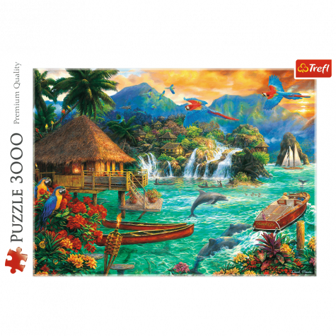 TREFL Puzzle Život na ostrově 3000 dílků ~ 3