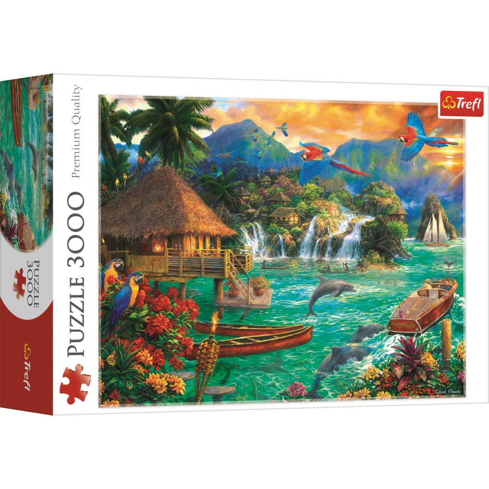 TREFL Puzzle Život na ostrově 3000 dílků