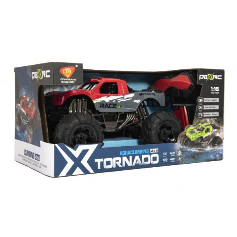 Auto RC terénní 4x4 červené 29 cm 2,4GHz na baterie + dobíjecí pack ~ 2