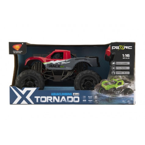 Auto RC terénní 4x4 červené 29 cm 2,4GHz na baterie + dobíjecí pack ~ 6