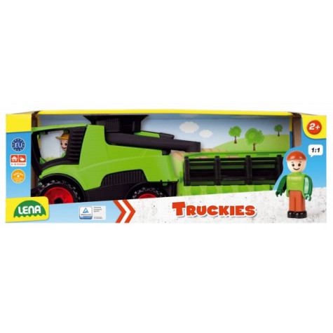 Lena Auto Truckies kombajn plast 20cm s figurkou ~ 3
