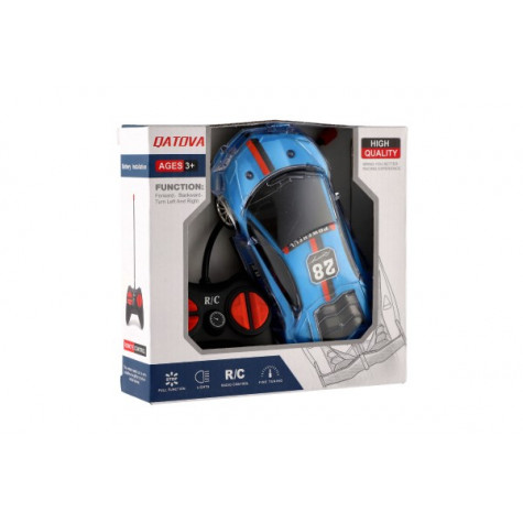 Auto závodní RC plast 16cm 27MHz na baterie se světlem ~ 2