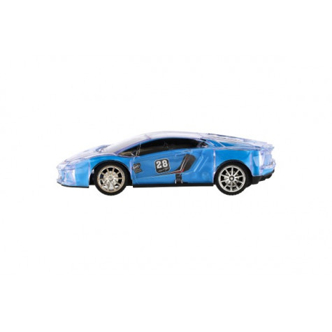 Auto závodní RC plast 16cm 27MHz na baterie se světlem ~ 8