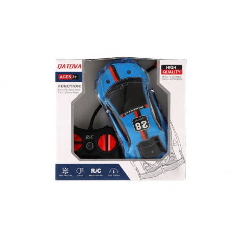 Auto závodní RC plast 16cm 27MHz na baterie se světlem ~ 10