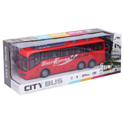 Autobus RC 32 cm na dálkové ovládání, dobíjecí baterie se světlem