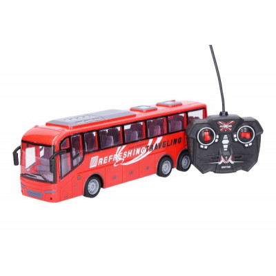 Autobus RC 32 cm na dálkové ovládání, dobíjecí baterie se světlem