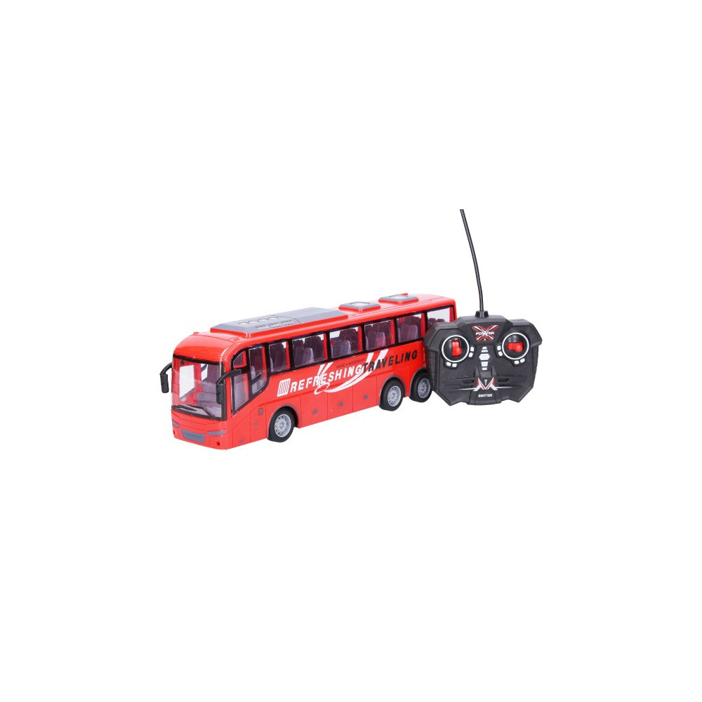 Autobus RC 32 cm na dálkové ovládání, dobíjecí baterie se světlem