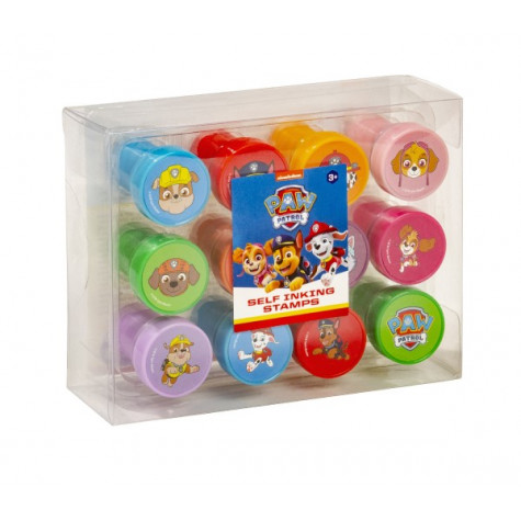 Razítka samobarvící 12ks plast Paw Patrol/Tlapková patrola v blistru ~ 1