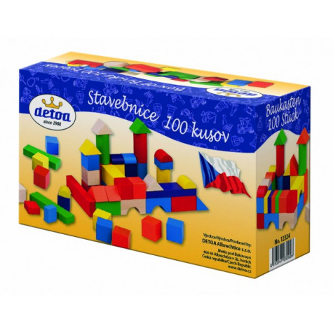 Detoa Kostky stavebnice dřevo 100ks ~ 1