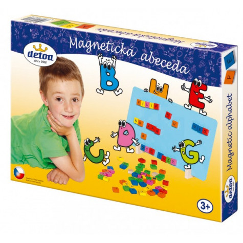 Deto Magnetická abeceda dřevo 75ks