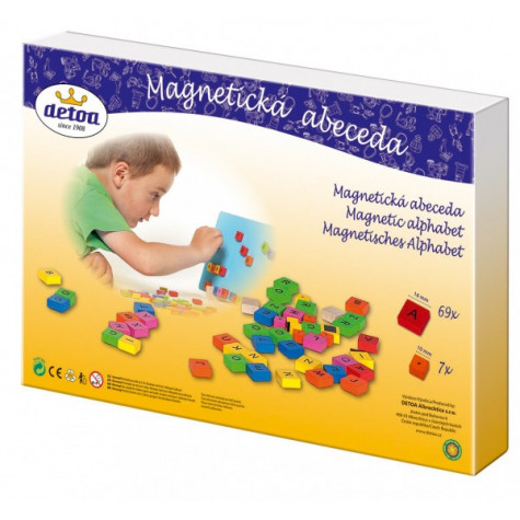 Deto Magnetická abeceda dřevo 75ks