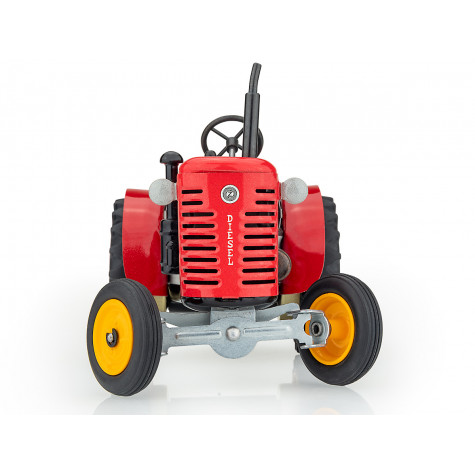 Kovap Traktor Zetor 25A červený na klíček kov 15cm 1:25