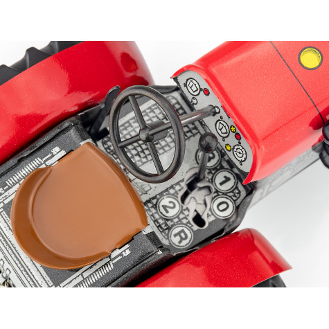 Kovap Traktor Zetor 25A červený na klíček kov 15cm 1:25 ~ 6