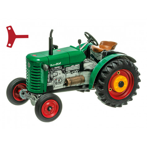 Kovap Traktor Zetor 25A zelený na klíček kov 15cm 1:25