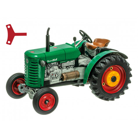 Kovap Traktor Zetor 25A zelený na klíček kov 15cm 1:25 ~ 1